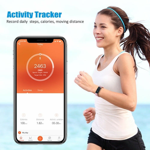 SmartFit Slim Activity Tracker - Fitness Watch with Heart Rate Monitor & Extra Strap