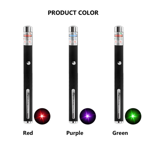 3-Pack Laser Pointer Pens - Green, Blue & Red Visible Beam Pointers