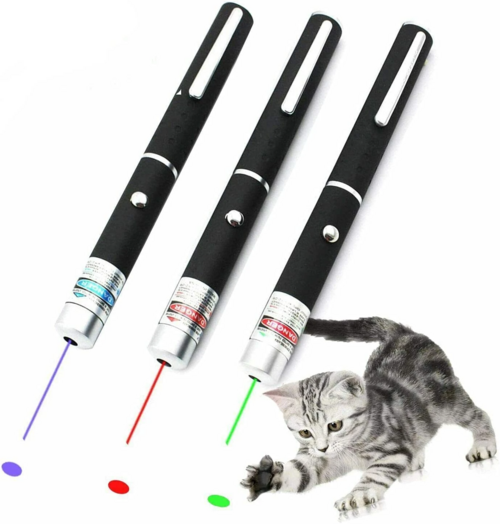 3-Pack Laser Pointer Pens - Green, Blue & Red Visible Beam Pointers