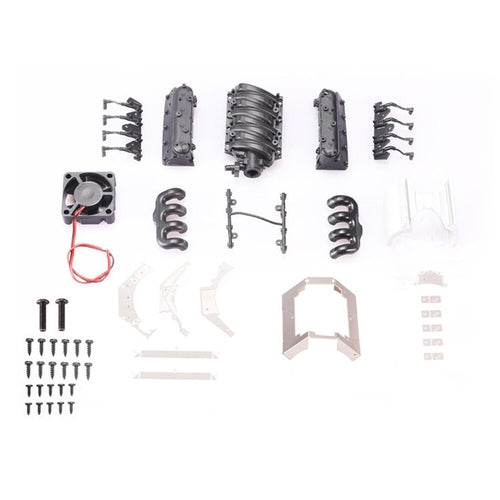 V8 Cooling Fan - Professional Metal Cooling System for RC Cars & Vehicles