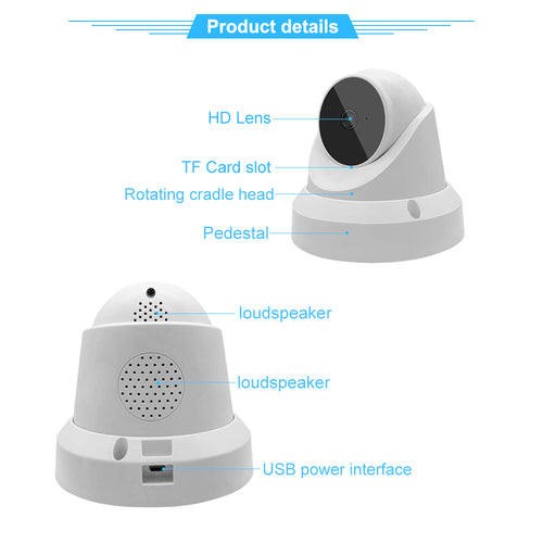 WiFi Baby Monitor Camera - HD Security Camera with Night Vision & Two-Way Audio