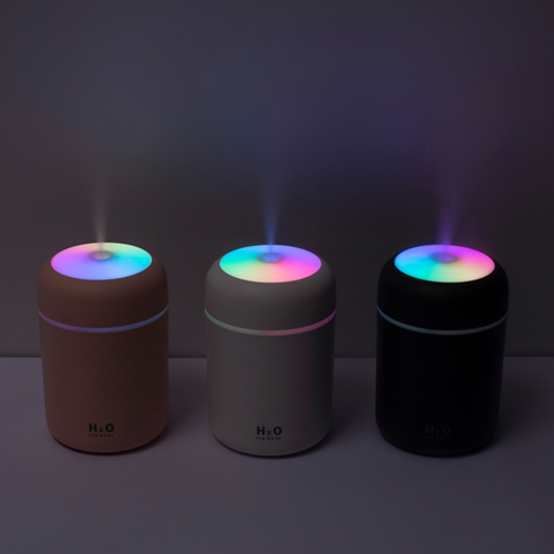 Portable USB Air Humidifier & Aroma Diffuser - Car & Home Essential Oil Mist Maker