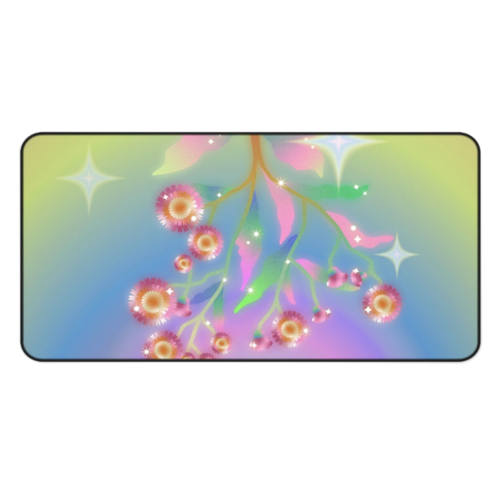 Virtual Flowers Gaming Desk Mat - Large Mouse Pad 31" x 15.5"