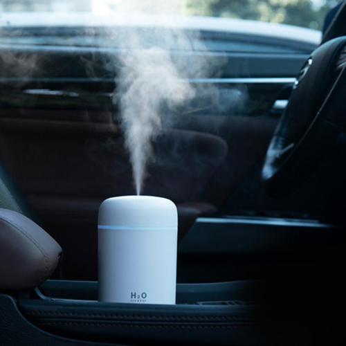 Portable USB Air Humidifier & Aroma Diffuser - Car & Home Essential Oil Mist Maker