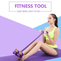 Portable Fitness Resistance Band with Pedal - 4-Tube Pull Rope Exerciser