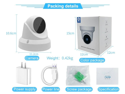 WiFi Baby Monitor Camera - HD Security Camera with Night Vision & Two-Way Audio
