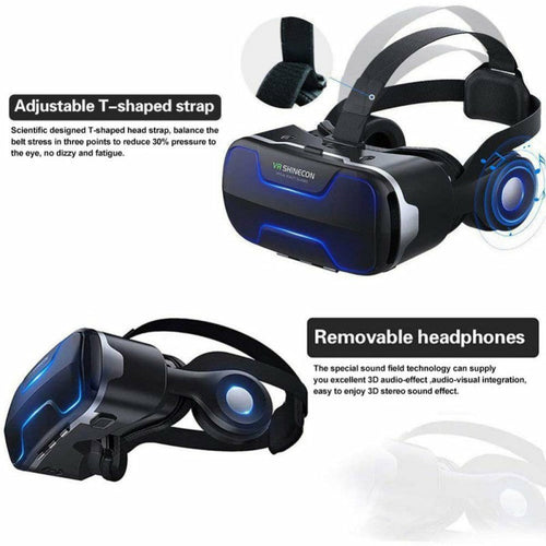 Dragon Flash VR Gaming Headset with Bluetooth Controller - Premium 3D VR
