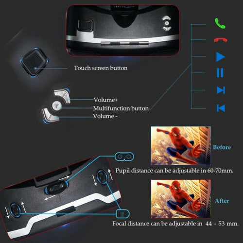 Dragon Flash VR Gaming Headset with Bluetooth Controller - Premium 3D VR