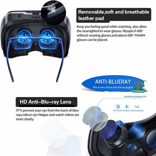 Dragon Flash VR Gaming Headset with Bluetooth Controller - Premium 3D VR