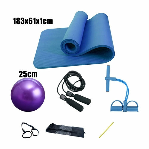 5-Piece Deluxe Yoga Fitness Set - Complete Home Gym Exercise Kit